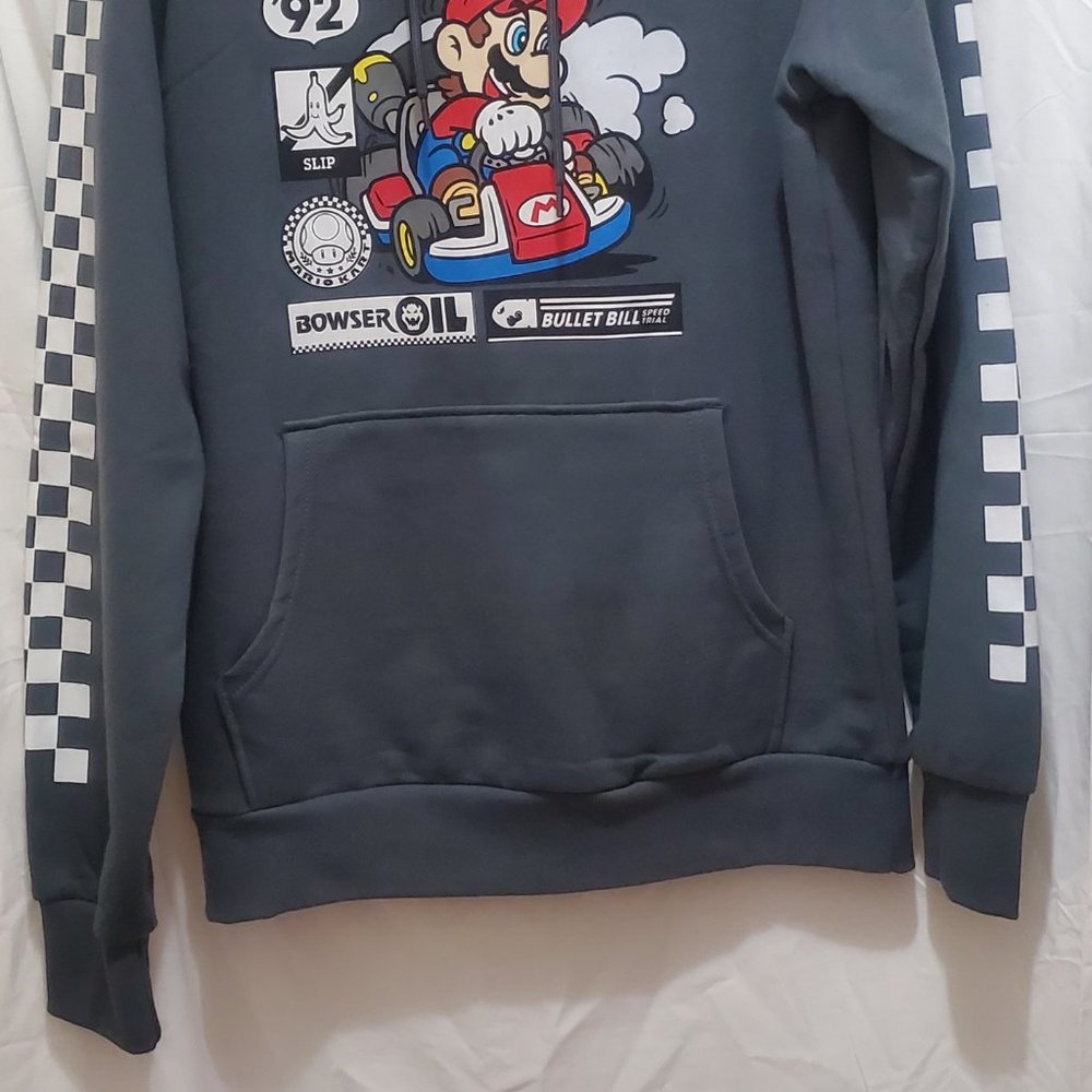 Sper Mario Kart Gray Hoodie Pullover SIZE S - Picture 2 of 8